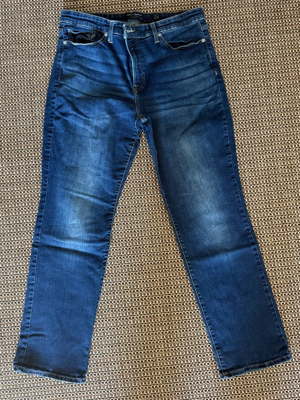 Lucky Brand Women's Dark Blue Straight-Leg Jeans